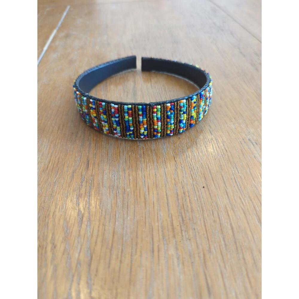 Handmade Seed Bead headband, Neck wear Kenyan Made